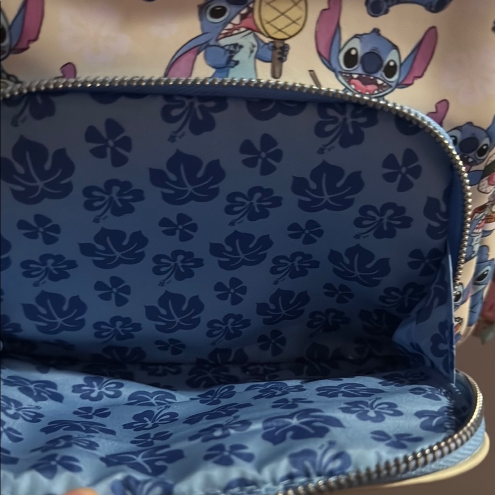 Limited Edition Stitch Patterned Backpack With Bl… - image 4